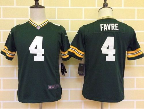 Nike Packers #4 Brett Favre Green Youth Stitched NFL Elite Jersey